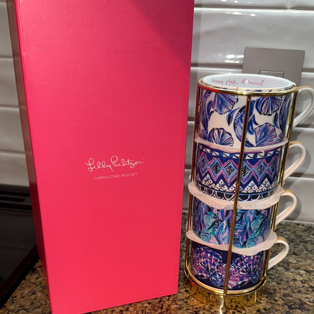 Lilly Pulitzer cappuccino Mug Set